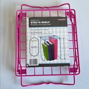 Pink Stackable Wire Shelf